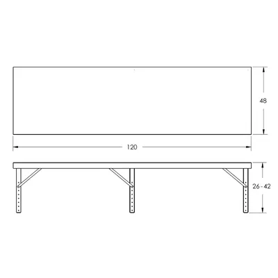 Steel Work Table F87865A5, 2,000 lb. Capacity Blueprint
