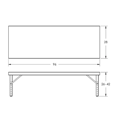 Steel Work Table F87869A1, 2,000 lb. Capacity Blueprint