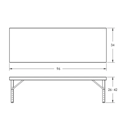 Steel Work Table F87870A0, 2,000 lb. Capacity