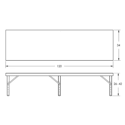 Steel Work Table F87873A7, 2,000 lb. Capacity