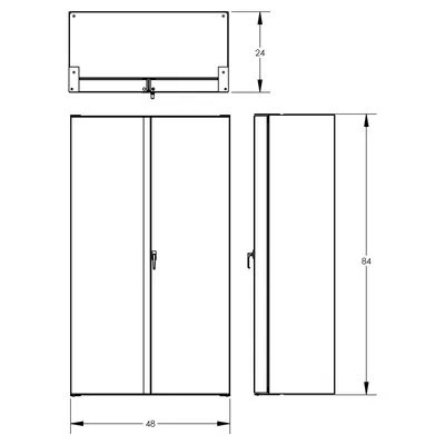 Shelf Cabinet F87969A1, 48"x24"x84"