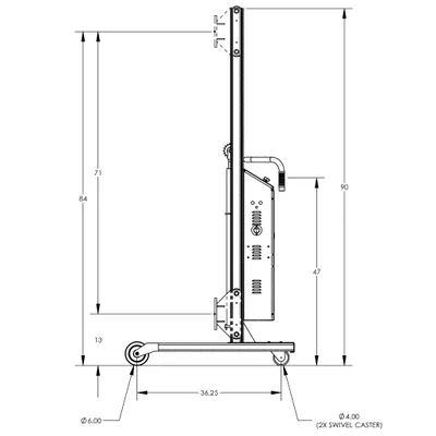 Lift & Stacker Semi-Powered F88561C1, 800 lb. Capacity