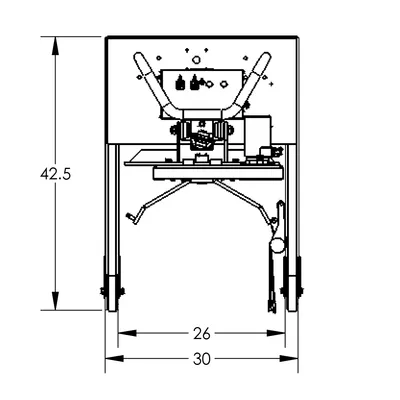 Drum Lift & Rotator Semi-Powered F88566C6, 800 lb. Capacity