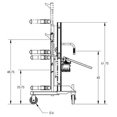 Drum Industrial Lift & Transporter F88576B4, 800 lb. Capacity