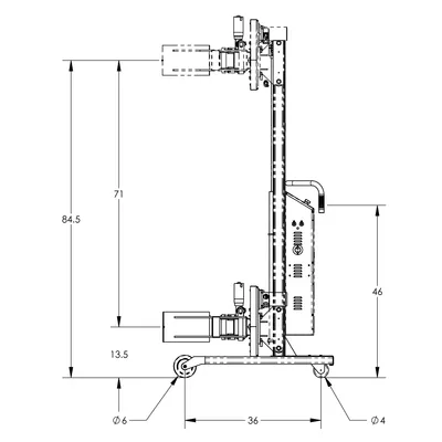 Drum Lift & Rotator Semi-Powered F88586C2, 800 lb. Capacity