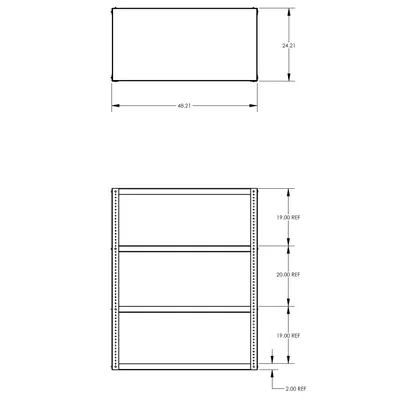 Industrial Steel Shelving F89010, 48"x24"x60"