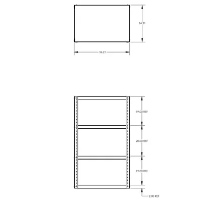 Industrial Steel Shelving F89012, 36"x24"x60"
