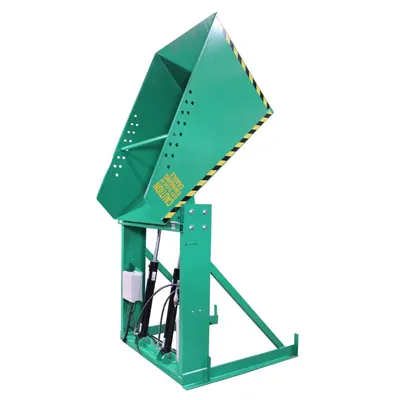 Valley Craft Green Box Dumper, 6,000 lb., 72 Dump Height, 51 x 48 Chute Side Angle