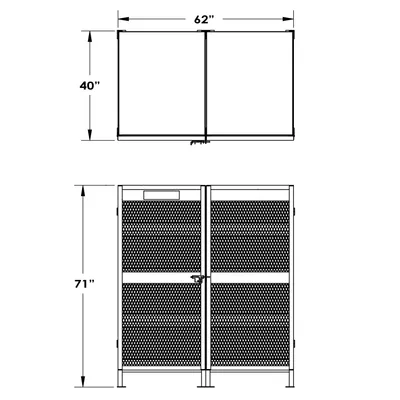 Gas Cylinder Cabinet F89042, 62"x40"x71"