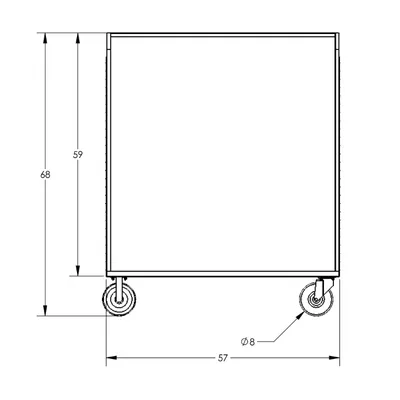 Valley Craft Blue Cage Cart 2-Sided (2) Adjustable Shelf 57x30x68 1,600 lbs. BP