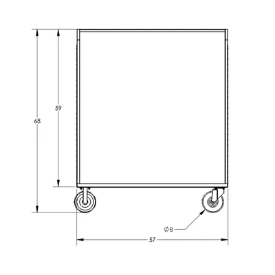 Cage Cart F89057VCRD, 1,600 lb. Capacity