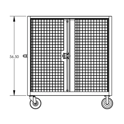 Security Cart F89058VCGY, 2,000 lb. Capacity