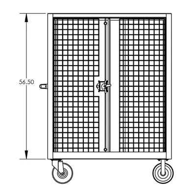 Security Cart F89061VCGY, 2,000 lb. Capacity