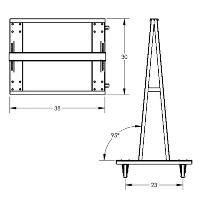 Valley Craft Heavy Duty A-Frame Cart (12) Trays 38x30x63 2,500 lbs. BP 2
