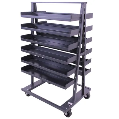 Valley Craft Heavy Duty A-Frame Cart (8) Trays 38x30x63 2,500 lbs. Front Right