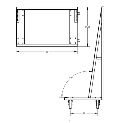 Valley Craft Heavy Duty A-Frame Cart (4) Large Trays 38x25x63 2,500 lbs. BP 2