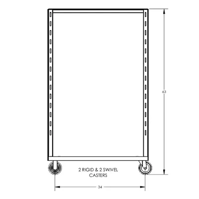 Valley Craft Heavy Duty A-Frame Cart (6) Trays With Lip 38x25x63 2,500 lbs. BP 3