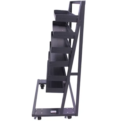 Valley Craft Heavy Duty A-Frame Cart (6) Trays With Lip 38x25x63 2,500 lbs. Side
