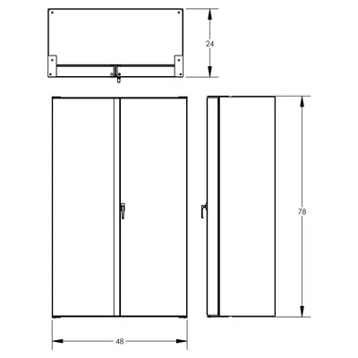 Shelf Cabinet F89099, 48"x24"x78"