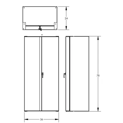 Shelf Cabinet F89102, 36"x24"x78"