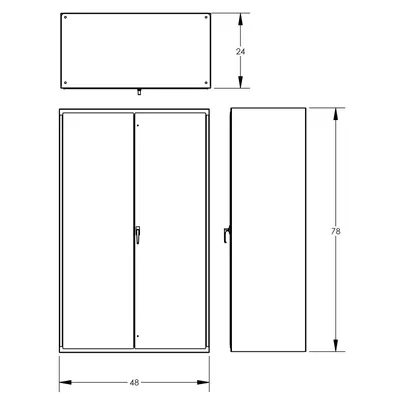 Shelf Cabinet F89109, 48"x24"x78"
