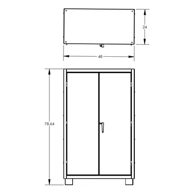 Cabinet F89165VCGY, 48"x24"x78"