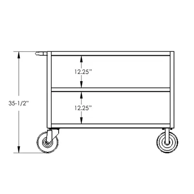 Utility Cart F89178GYPY, 2,000 lb. Capacity