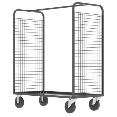 Valley Craft Gray Cage Cart 2-Sided 57x30x68 1,600 lbs. Side Corner