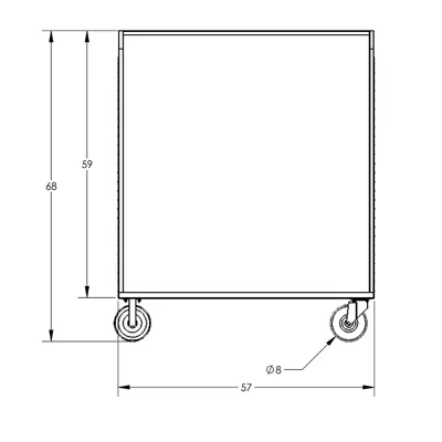 Valley Craft Gray Cage Cart 2-Sided 57x30x68 1,600 lbs. BP