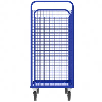 Valley Craft Blue Cage Cart 57x30x68 1,600 lbs. Long Side View