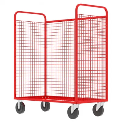 Valley Craft Red Cage Cart 57x30x68 1,600 lbs. Corner Side