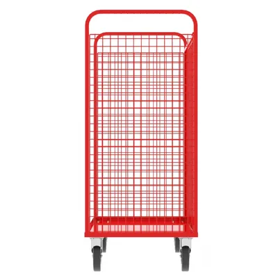 Valley Craft Red Cage Cart 57x30x68 1,600 lbs. Corner Side Long Side