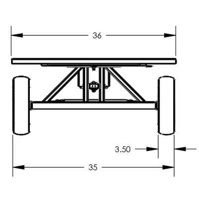 Quad-Steer Trailer F89321, 1,000 lb. Capacity