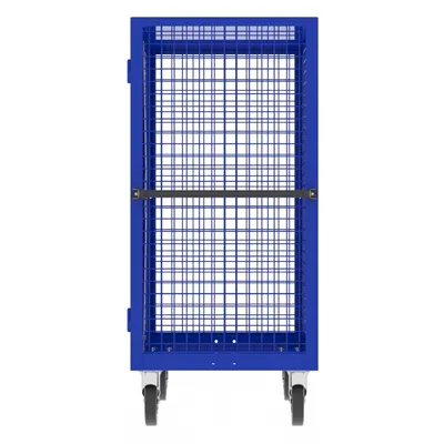 Valley Craft Blue Security Cart 48x30x66 2,000 lbs. Side View