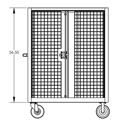 Security Cart F89483VCRD, 2,000 lb. Capacity
