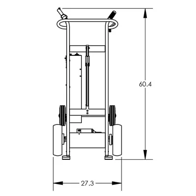 Drum Hand Truck F89484C, 800 lb. Capacity