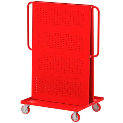 Valley Craft Red A-Frame Tool Cart 48”x30”x62” 1,000 lbs. Side 2