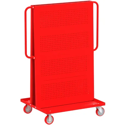 Valley Craft Red A-Frame Tool Cart 48”x30”x62” 1,000 lbs. Side 4