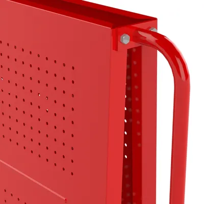 Valley Craft Red A-Frame Tool Cart 48”x30”x62” 1,000 lbs. Top Close Up
