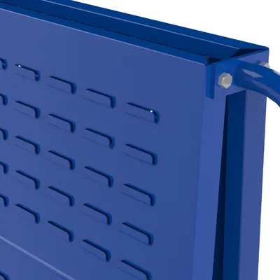 Valley Craft Blue A-Frame Bin & Tool Cart 48”x30”x62” 1,000 lbs. Top Corner 2