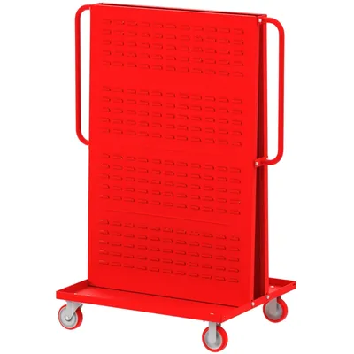 Valley Craft Red A-Frame Bin & Tool Cart 48”x30”x62” 1,000 lbs. Side 2
