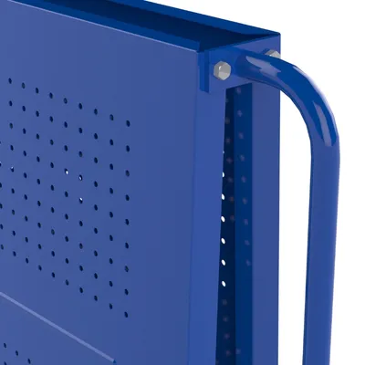 Valley Craft Blue A-Frame Tool Cart 36”x30”x62” 1,000 lbs. Top Corner