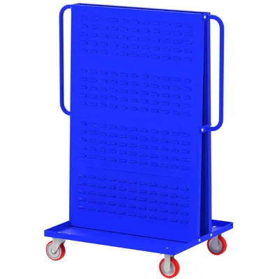 Valley Craft Blue A-Frame Bin & Tool Cart 36”x30”x62” 1,000 lbs. Side 2