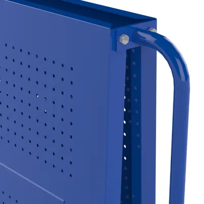 Valley Craft Blue A-Frame Bin & Tool Cart 36”x30”x62” 1,000 lbs. Top Corner
