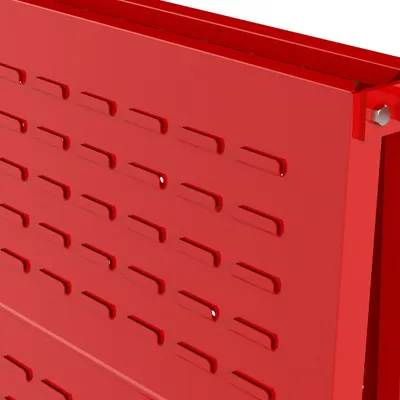 Valley Craft Red A-Frame Bin & Tool Cart 36”x30”x62” 1,000 lbs. Top Corner 2