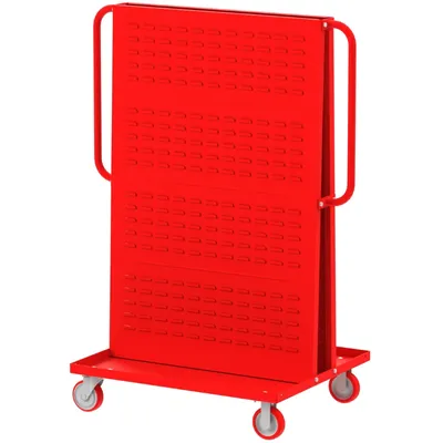 Valley Craft Red A-Frame Bin Cart 36”x30”x62” 1,000 lbs. Side 2