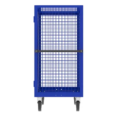 Valley Craft Blue Security Cart 60x30x66 2,000 lbs. Side View