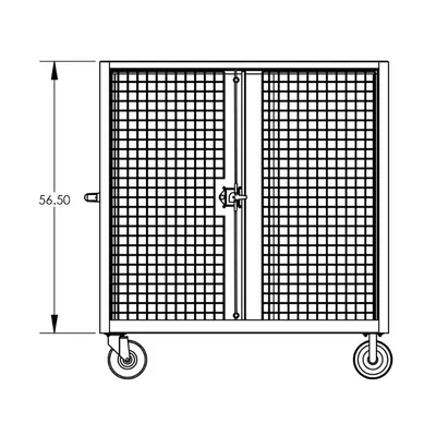 Security Cart F89556VCBL, 2,000 lb. Capacity