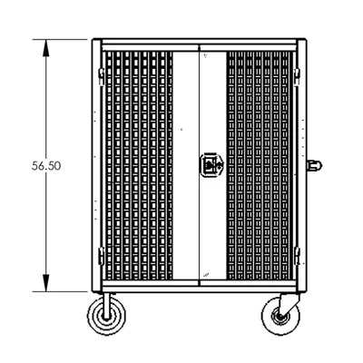 Security Cart F89557VCGY, 2,000 lb. Capacity