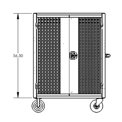 Security Cart F89557VCRD, 2,000 lb. Capacity